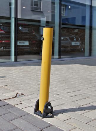 Manufactured from galvanised steel, the bollard is 960mm high and 80 x 80mm wide.