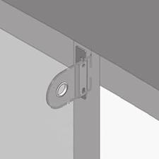 2 Place a intermediate bracket at the intermediate point, ensuring the outside face of the