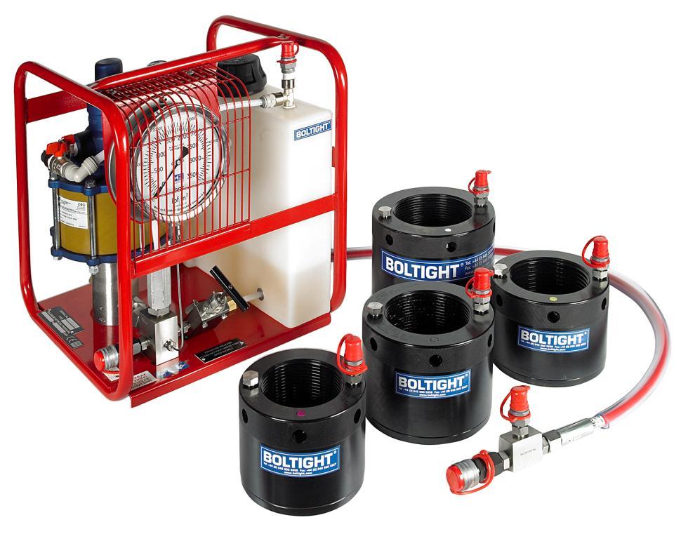 Complete Package At BOLTIGHT we can provide you with the complete system, which includes our hydraulic nuts and all the ancillaries and spares required.