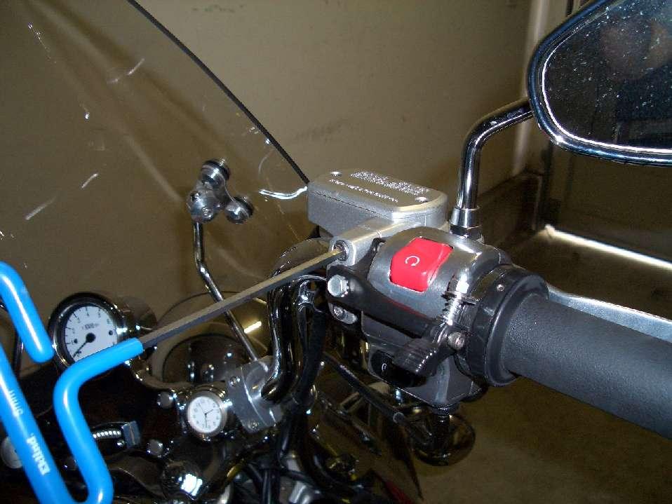 3. Tie down your front fork so