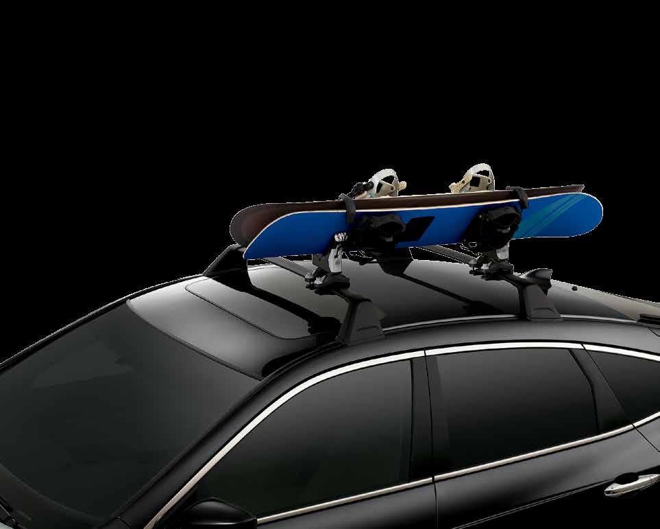 2014 CROSSTOUR EXTERIOR ACCESSORIES ROOF RACK, SKI ATTACHMENT Holds up to four pairs of skis and poles on the roof, keeping your interior clear Lock holds skis securely and deters theft, key included
