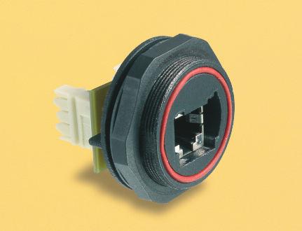 to panel Shielding can is fixed to rear of panel mount connector For use on PX0833 Part no.