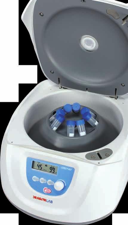 Clinical Centrifuge Features - Speed range of 300-4500rpm - Max rotor capability 15ml 8 - Precise control speed and time with efficient