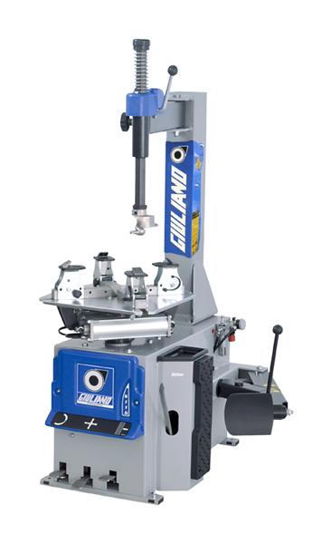 Semi-automatic swing arm tyre fitting machine for motorcycles,