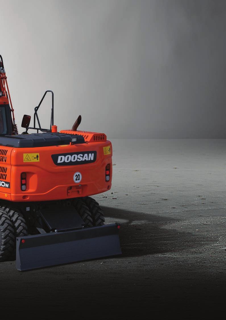 Reliable and well protected hydraulic, electric and lubrication routings with simple, optimised layout COMFORTABLE WORKSPACE Spacious, newly designed, pressurised ROPS cab