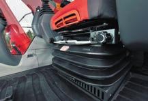 Heated air suspension seat (standard) As well as being adjustable and offering lumbar support, the seat has an air suspension system to reduce vibration.