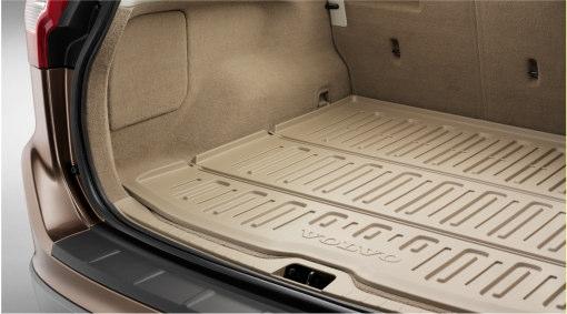 Cargo mat, molded plastic mocca brown or off black A plastic protective mat coated with a layer of friction-increasing material to prevent