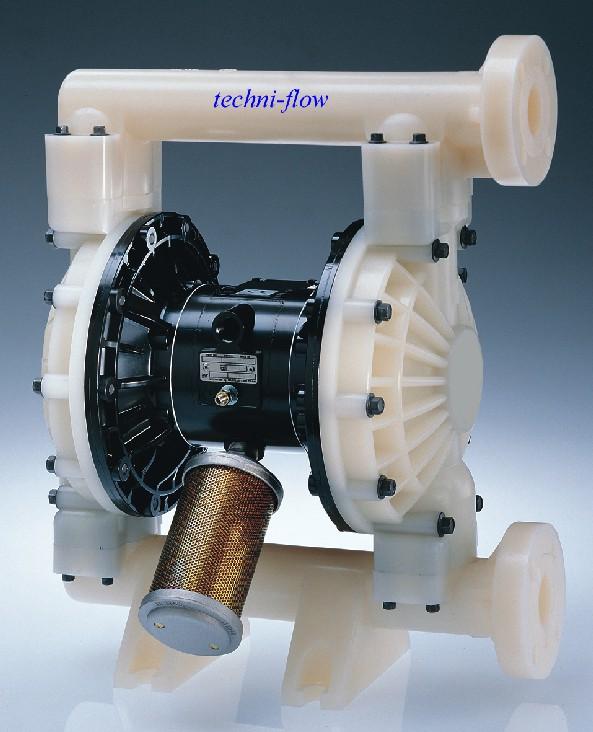 Techni-flow pumps TFG400 Plastic Maximum flow of water 378,5l/mn Maximum diameter of particles 4,8mm Maximum fluid pressure 8,4bar maximum suction vacuum