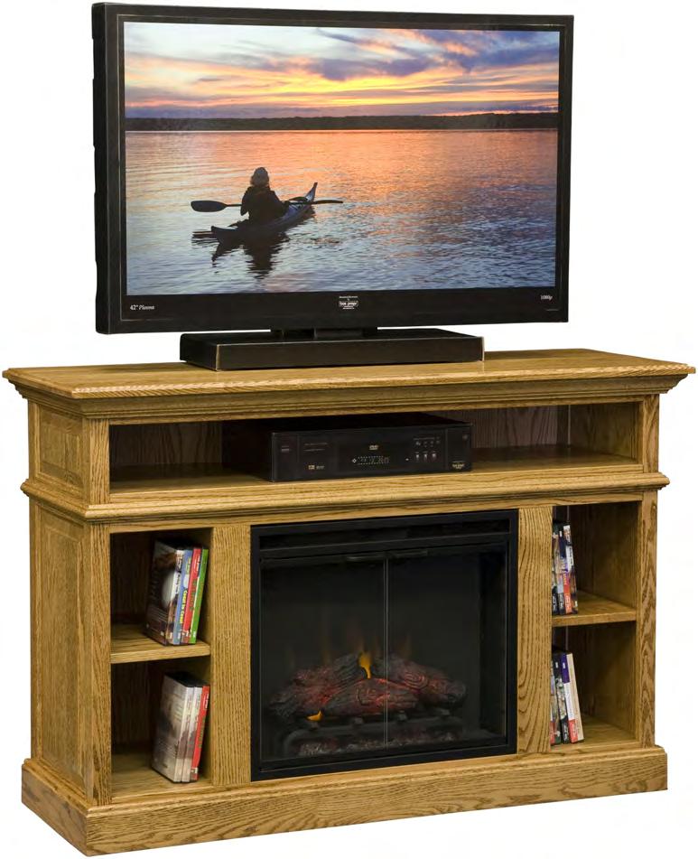 DN FIREPLACE Entertainment Center DN 23 Insert: Wall Unit DNFP-52 52 W x 18 D x 36 H DNFP-60 60 W x 18 D x 36 H Shown In: Oak with Medium Walnut stain [CF-923] Includes power harness with 4 outlets