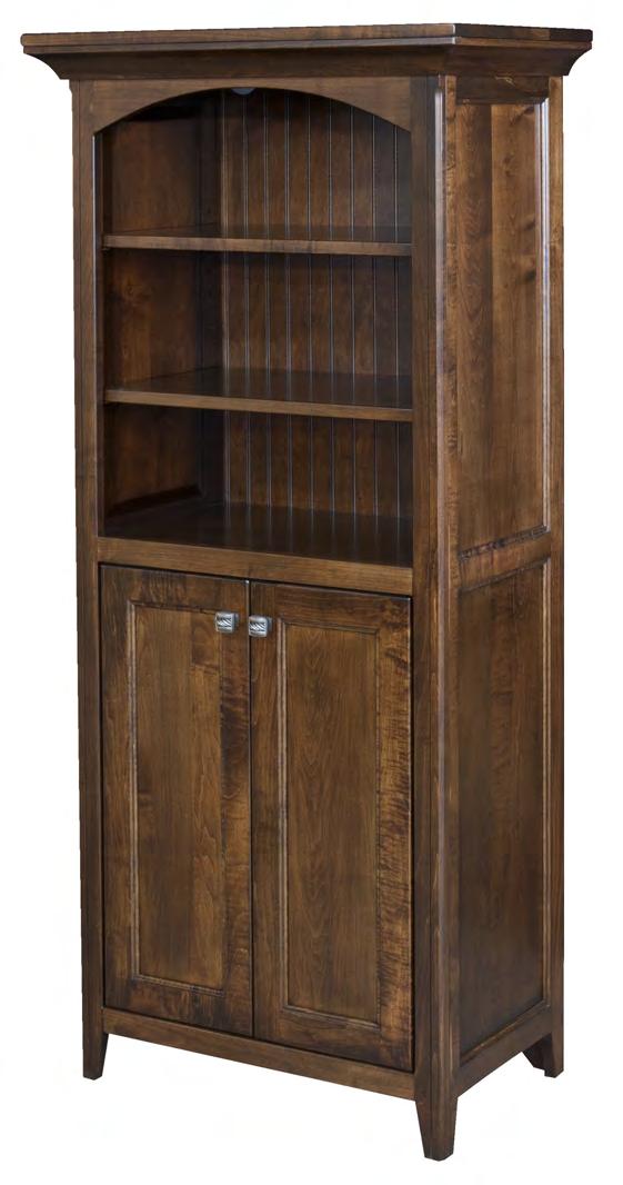BENNINGTON BENNINGTON SIDE TOWER CWP-BST-28 28½ W x 17 D x 61 H Shown In: Brown Maple with Rich Tobacco stain (OCS-228) Bottom Section 2 flush inset doors, 2 adjustable