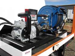 The pump is equipped with breakaways to connect to the truck s hydraulic system.