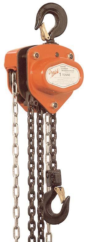 S SERIES CHAIN HOISTS Lightweight robust construction Super strength alloy load chain Weather protected automatic Weston brake with Twin Pawls Complies to AS/NZS 1418.