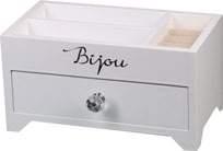 Accessori 53 37047 h 22 x 13 cm Porta gioie con cassetto in legno Wood jewellery box with drawer