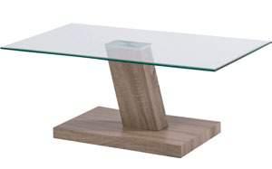 Tavolini 57 5079909 110x60x43 h cm Tavolino ERNEST Naturale/bianco + vetro trasparente MDF - vetro temperato 5081444 100x60x40 h cm Tavolino ELIO
