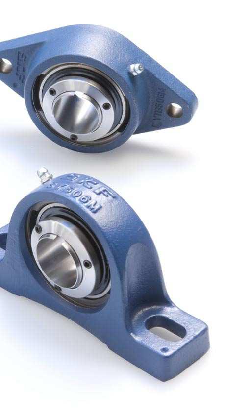 The SKF ConCentra ball bearing The SKF ConCentra stepped sleeve Fig. 4 A The bearings used in SKF ConCentra ball bearing units are based on SKF Y-bearings in YSP 2 SB series.