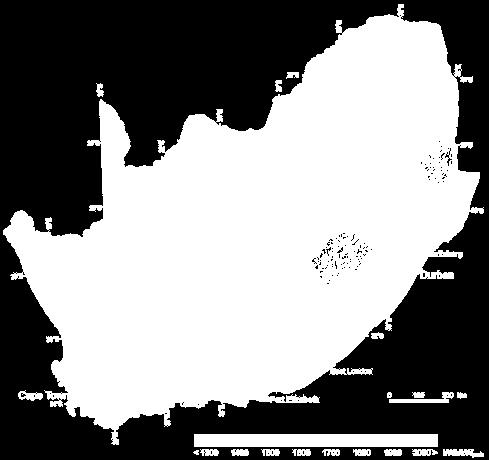 Pretoria Kimberley Annual PV output (optimally
