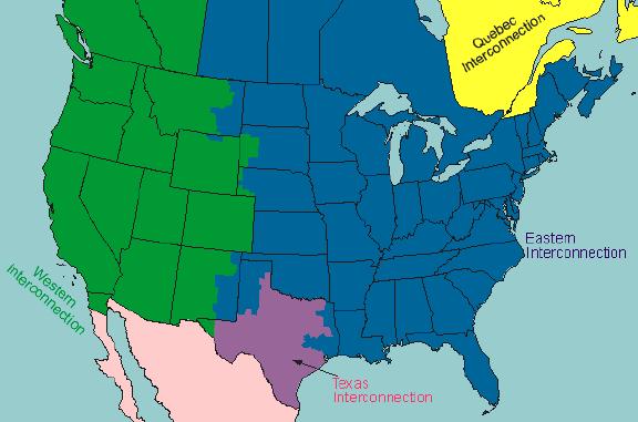 NORTH AMERICAN INTERCONNECTIONS The power system of North America is divided into four major Interconnections which can be thought of as independent islands.