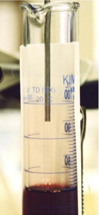 Measuring Tack via Ductless Siphon Method Quantitative and reproducible measure of tack, no finger test Vacuum tube used to drain tackified oil sample by pulling an oil string Liquid level drops as