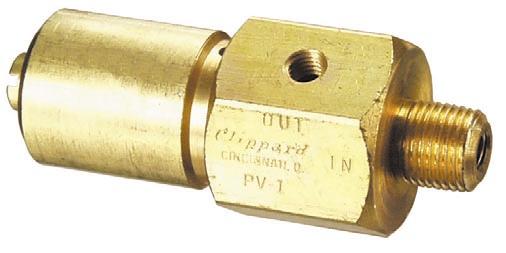 PV-1 MPS-2P SPECIALTY COMPONENTS Miniature pulse valve, a normally open 3-way valve that closes shortly after being pressurized and remains closed until supply pressure is exhausted and repressurized.