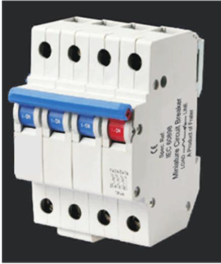 In the even t of an over current or short circuit the MCB automatically interrupts all poles even if the MCB toggle is held in ON position, the handle always indicates the correct contact position.