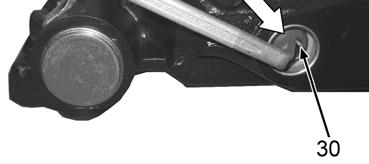 CAUTION Damage to hexagon nut Do not use an open end spanner or a motor-driven screw- or torque-tool for the hexagon nut of the manual brake adjuster (30).