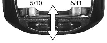 The brake is shown without the brake chamber for illustration purposes only. Manually move the brake caliper on the s (10, 11) across the entire displacement path and check for ease of movement.