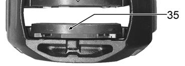 Push the brake caliper to the rim side (see white arrow in following figure) by hand and remove the