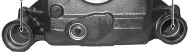 The back of the brake caliper