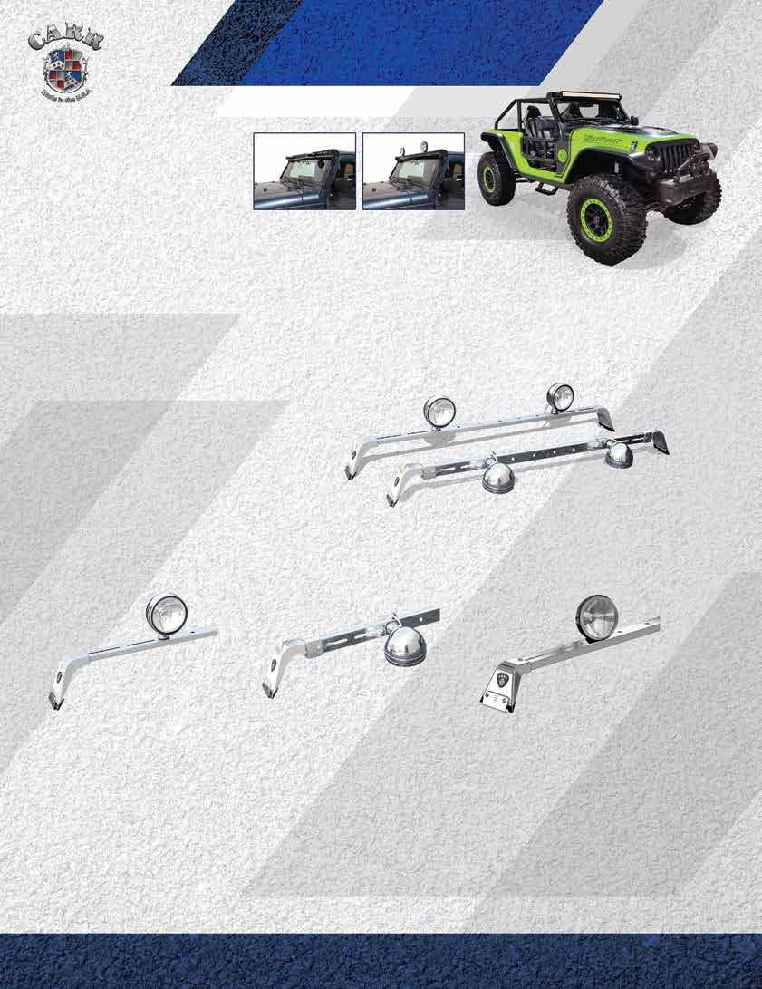 XRS JEEP ROTA LIGHT BAR LIGHT BARS XRS JEEP ROTA LIGHT BARS - Absolutely no drilling or cutting - Bar rotates down for additional clearance - Mounts to existing factory holes JK Jeep Wrangler All