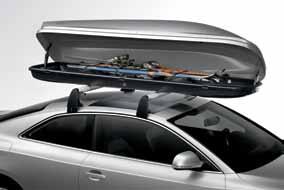 Compact cargo carrier A trim, aerodynamic design that offers a generous 16.95-cu.-ft. capacity. Size: 81" long, 30" wide, 15" high.