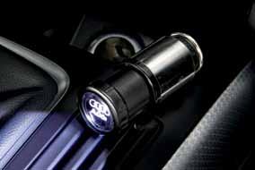 Mini flashlight For your convenience, this bright LED flashlight recharges in a