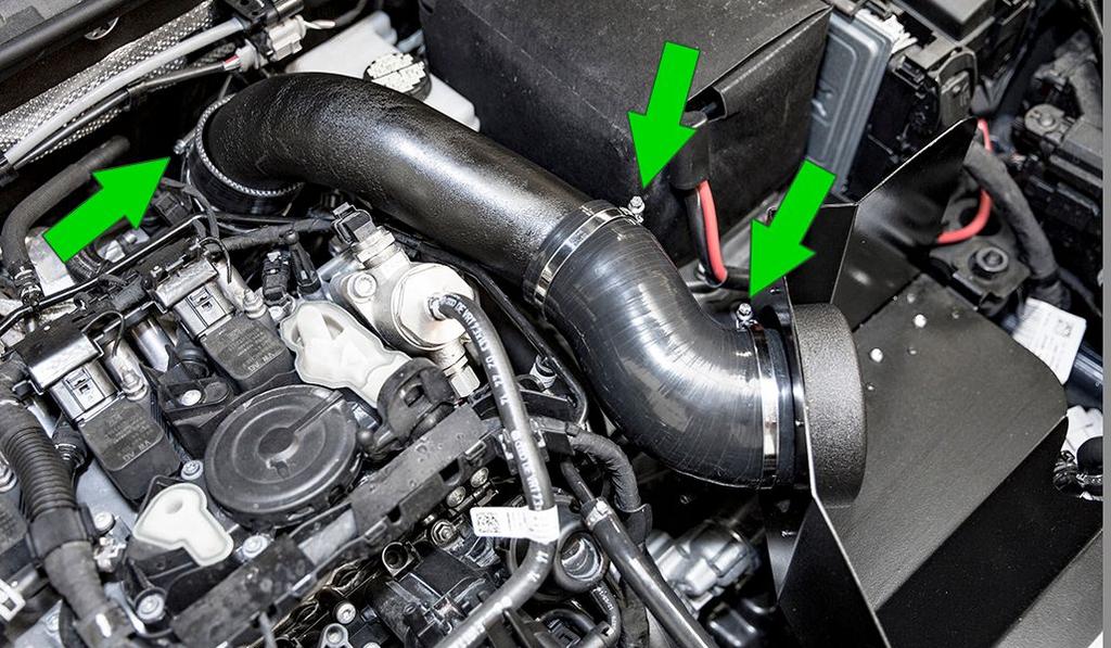 Re-align the silicone coupler and turbo inlet so everything sits in place