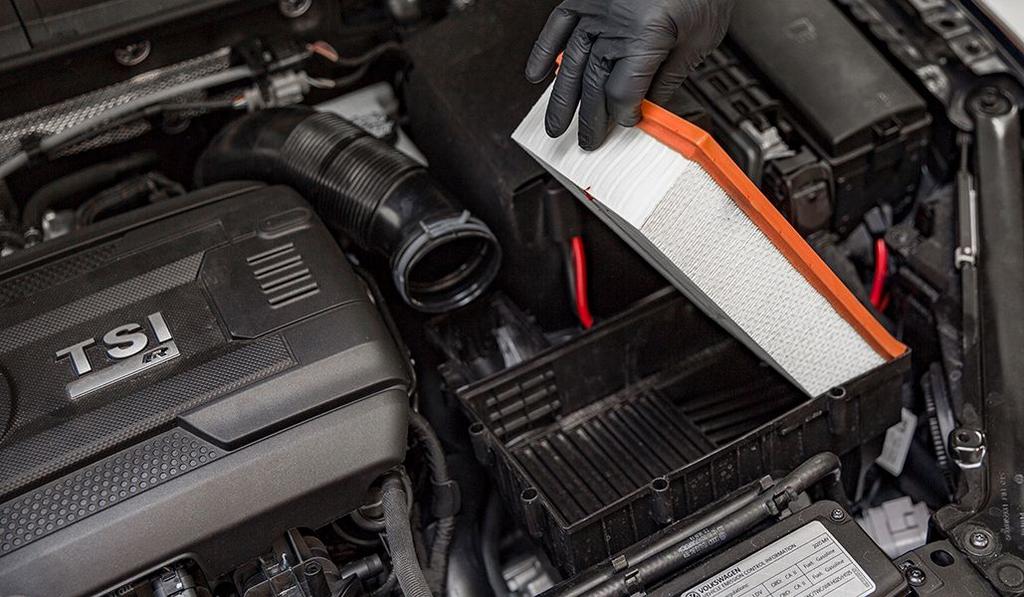 Remove the air filter by