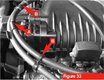 It will reduce boost output by 1 ½ lbs. Use the gasket supplied with the kit (B, figure 31), and make sure that it is positioned properly. Its shape must coincide with that of the throttle body.