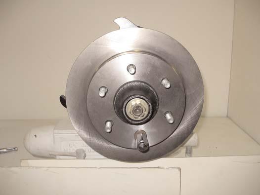 Photo 5: Slide the new rotor onto the drum brake