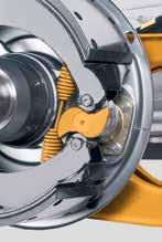 movement of the brake shoes and the ontat pressure to guarantee optimum