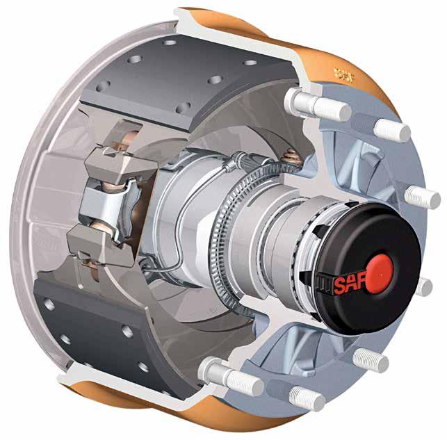 HEAD UNIT DRUM BRAKE SAF hub unit The SAF hub unit is a ompat unit of the hub and the bearing. It is fully fatory-adjusted and enapsulated. The SAF hub unit is maintenane-free.