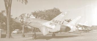 19 U.S. Navy Vought F7U-3 Cutlass (NAM) Two U.S. Navy Douglas F4D-1 Skyrays (U.S. Navy) A thoroughly unconventional airplane, the F7U Cutlass had a broad, swept wing to which were attached a pair of very large vertical tail surfaces.