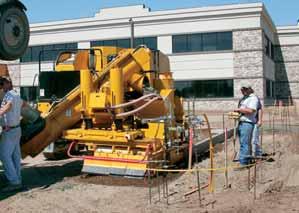 THE GT-3400 IS THE PERFECT MACHINE Many parking lot designs for curb and gutter have sharp angles, short runs, tight radii, and do not always take