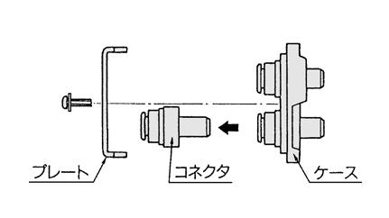 Mounting Socket side Plug side Panel mounting 1. Loosen (4) screws for bracket on the socket side using a Phillips screwdriver (JIS nominal No.