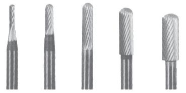 Rotary Files High Speed Steel--Cylindrical with Radius End-- Shank File Head Diameter Head Length Standard Cut Coarse Cut Fine Cut Unit Price
