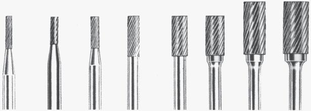 Rotary Files Carbide--Cylindrical-- Shank File Head Diameter Head Length Standard Cut Coarse Cut Fine Cut Metric Unit Price TC-01A 1/8 157004 157016 157028 -- 14.