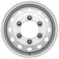 Chassis Cab 6" White Steel with Mini-Cap and Lug Nut Covers