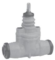 to DIN 8076 T1/T3 clamp with special interlocking teeth ISO push-fit sockets protected by dirt cap against water and dirt from outside e.g. HAWLE Service Valve No. 2600 - for PVC pipes acc.