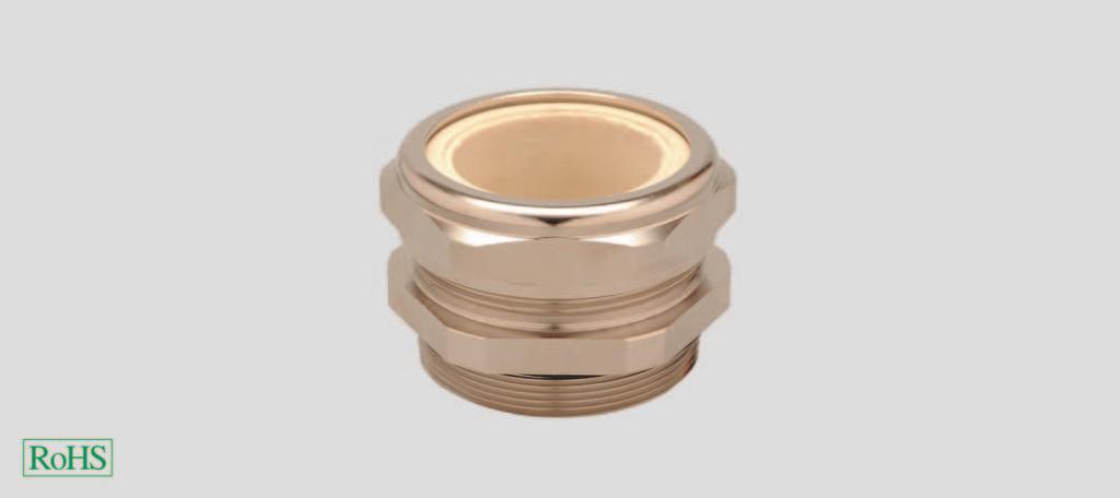 Cable Glands / made of brass for standard applications KVAXXLMS cable gland for particularly large cable diameters KVAXXLMS Cable gland made of brass for very large cable diameters.