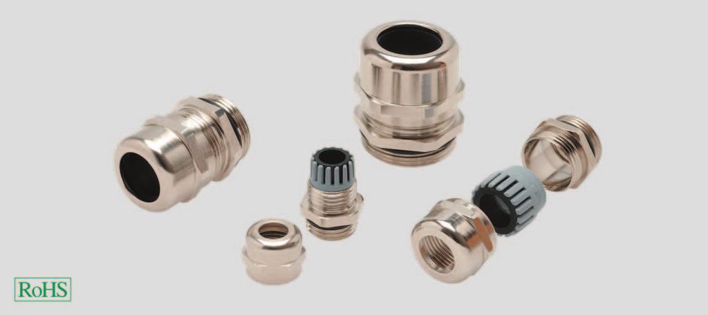 Cable Glands / made of brass for standard applications HELUTOP HTMS cable gland HELUTOP HTMS The nickelcoated brass cable gland.