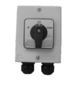 When mounted correctly, the handle of the switch will point downward and the wires will protrude from the bottom of the switch. It is rare for a switch to have a factory defect.