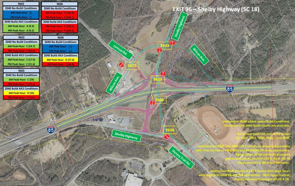 Figure 114 - Exit 96: Improvement Alternative 3 Alternative 3 replaces the existing Exit 96 interchange with a diamond interchange.