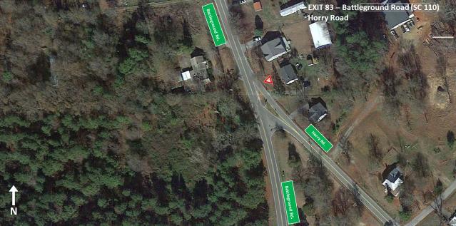 Figure 20 - Exit 83: Battleground Road and Horry Road Battleground Road and Phillips Drive/S-42-2005 The intersection of Battleground Road with Phillips Drive/S-42-2005 is an unsignalized