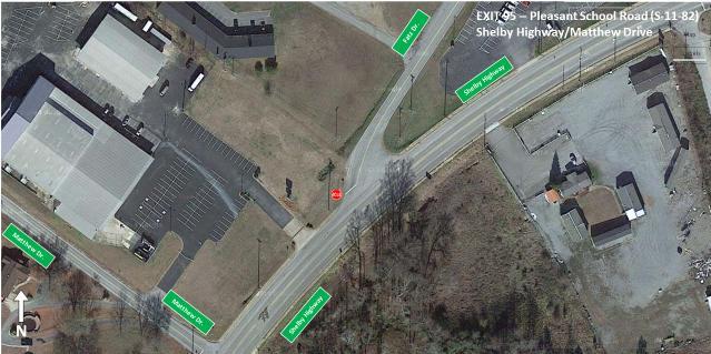 Figure 44 - Exit 95: Shelby Highway and Fatz Drive Matthew Drive and Shelby Highway This intersection is an unsignalized T-intersection with the eastbound approach of Matthew Drive controlled by a